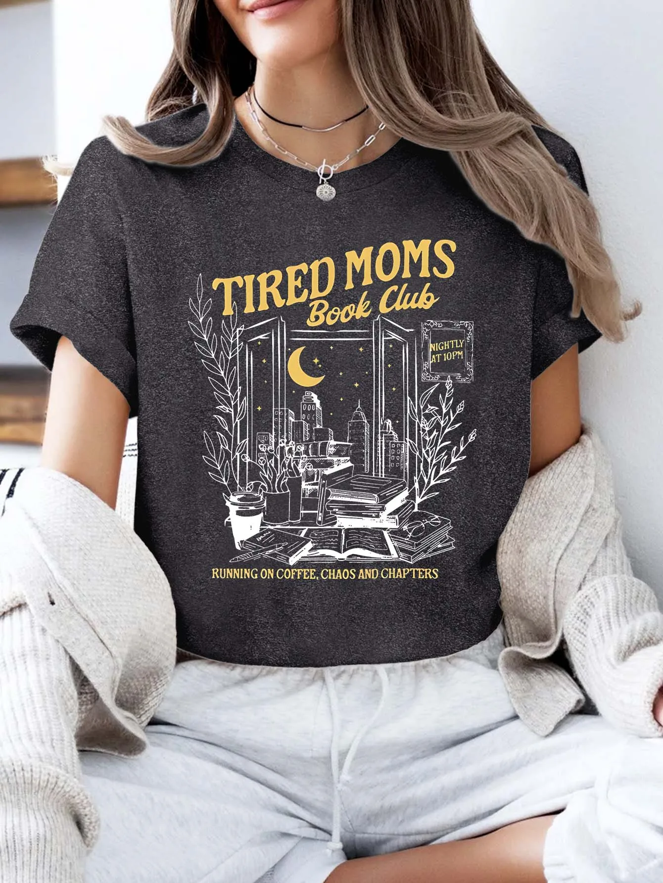 

Plus - Size Tired Moms Book Club Graphic Tee, Short - Sleeve