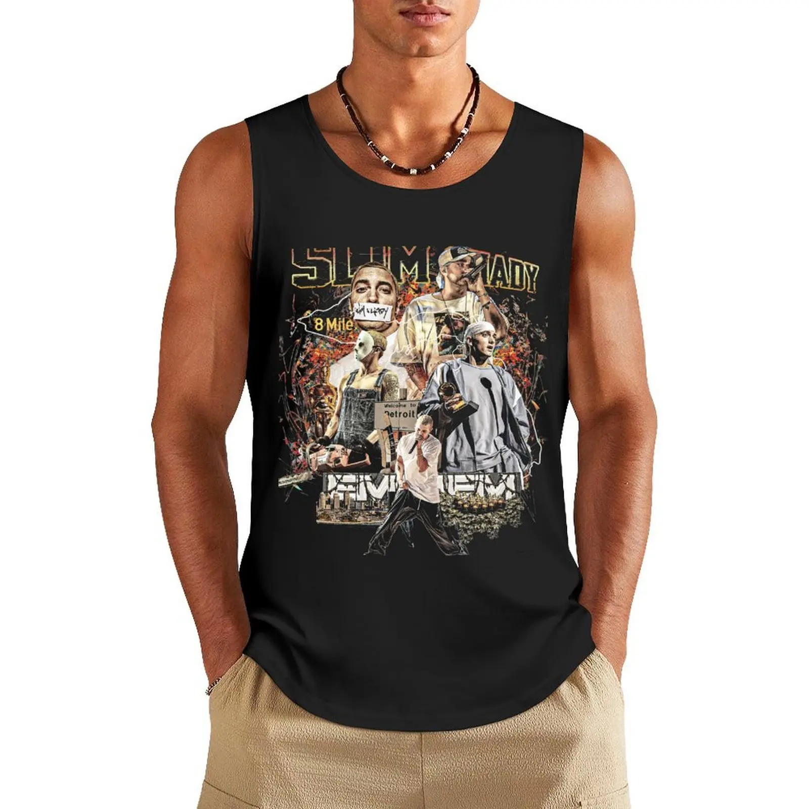 

Eminem, Slim Shady, American Rapper, Hip-Hop Clothing, T-shirt, Hoodie, 100% Cotton Tank Top sexy clothes men gym shirts