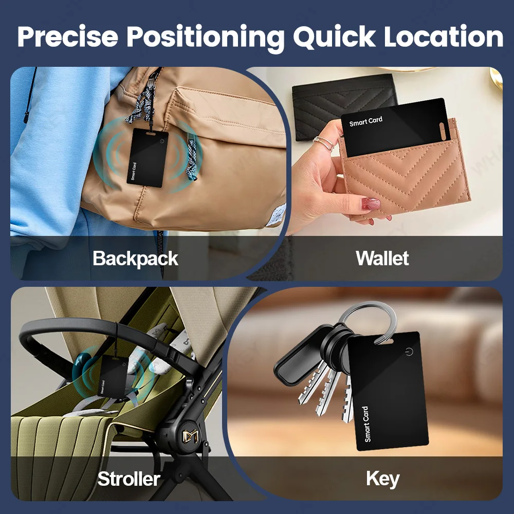 Google Find My Wallet Tracker Card For Android-Ultra Thin Bluetooth Smart Tag Wireless Rechargeable For Wallet And Luggage Anti view 4