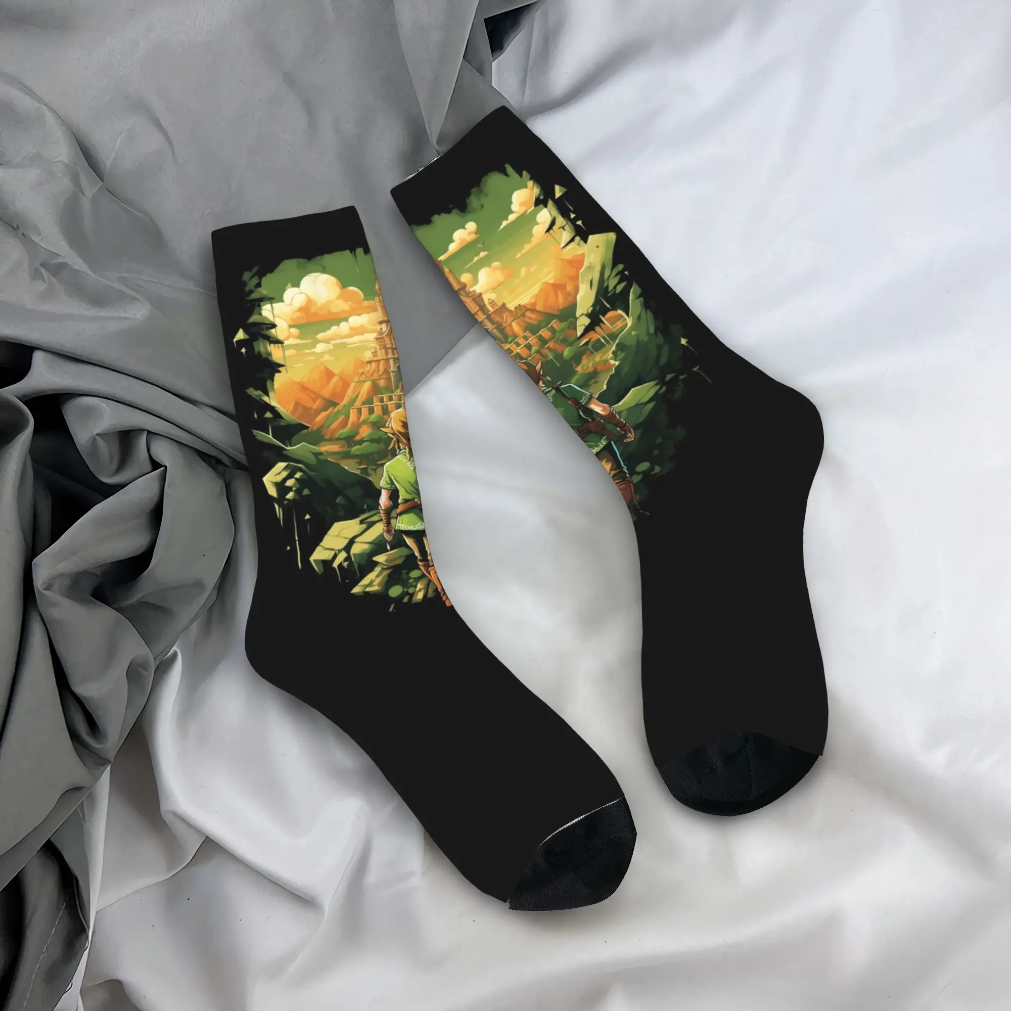 Winter Warm Casual Women Men Zeldas Legend Link Socks Breathable Crew Socks