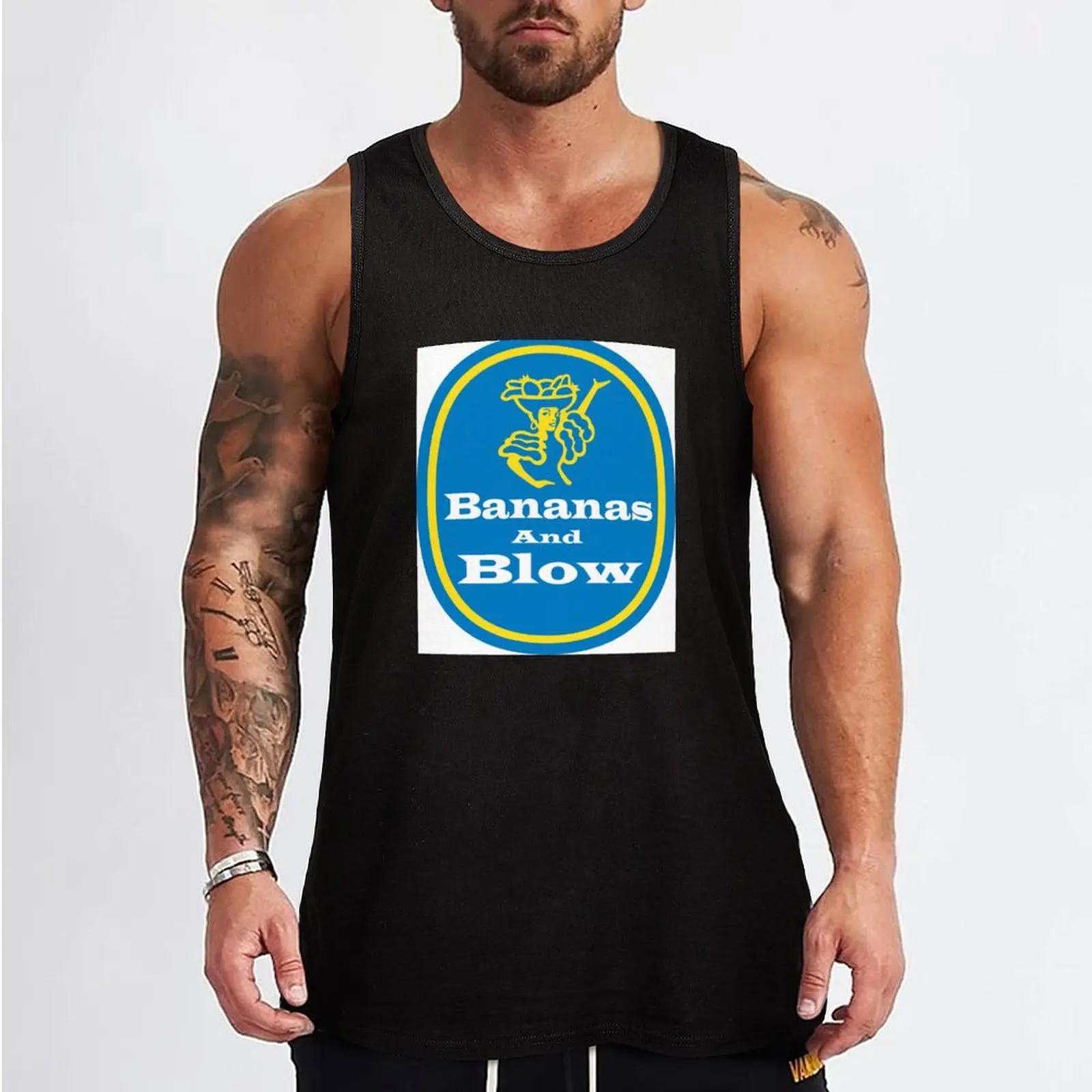 Bananas & Blow Tank Top gym Men's t-shirts Man clothes for gym