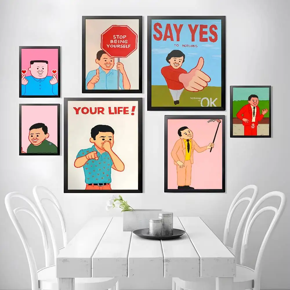 Joan C-Cornella Funny Frameless Canvas Painting Decorative Art Printing Poster Image Home Room Bedroom Decoration Painting