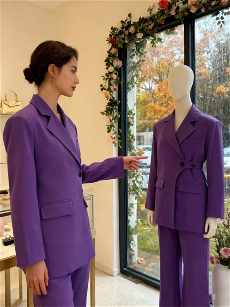 

Женский деловой костюм-пиджак Busin: модный, приталенный, весенний, новинка, для повседневной носки, свободный крой, длинный пиджак-блейзер