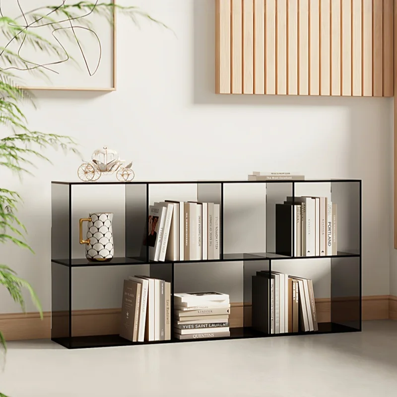 

Напольная многоярусная полка-стеллаж для гостиной в стиле лайт-люкс из акрила, простая современная книжная полка для хранения