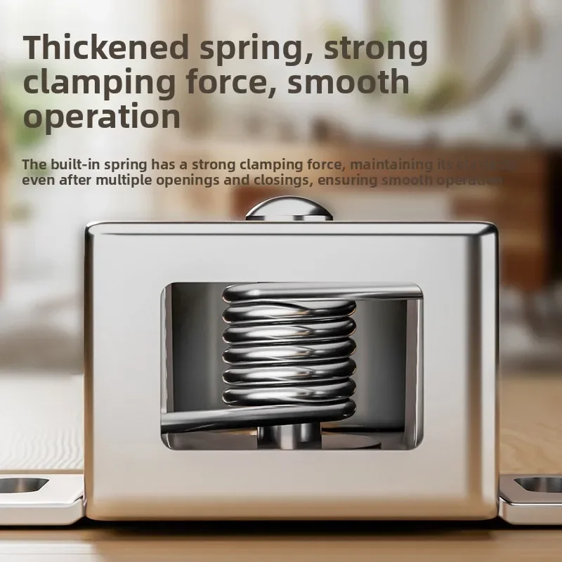 Stainless‑Steel Magnetic Cabinet Catch, Strong‑Force Snap‑on Door Suction Closer Hardware Accessory Wardrobe Cupboard