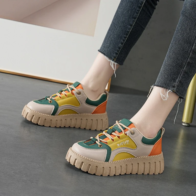 Women's Fashion Versatile Board Shoe Sport Running Tennis Woman Footwear Casual Platform Student Ins Tide Shoes Zapatillas Mujer