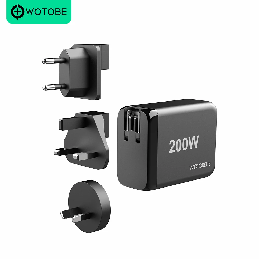 WOTOBEUS الاتحاد الأوروبي محول القابس ل WOTOBE 65 واط 130 واط 200 واط مهايئ شاحن الولايات المتحدة الاتحاد الأوروبي الاتحاد الأفريقي المملكة المتحدة استبدال دبوس محول السفر مآخذ #5