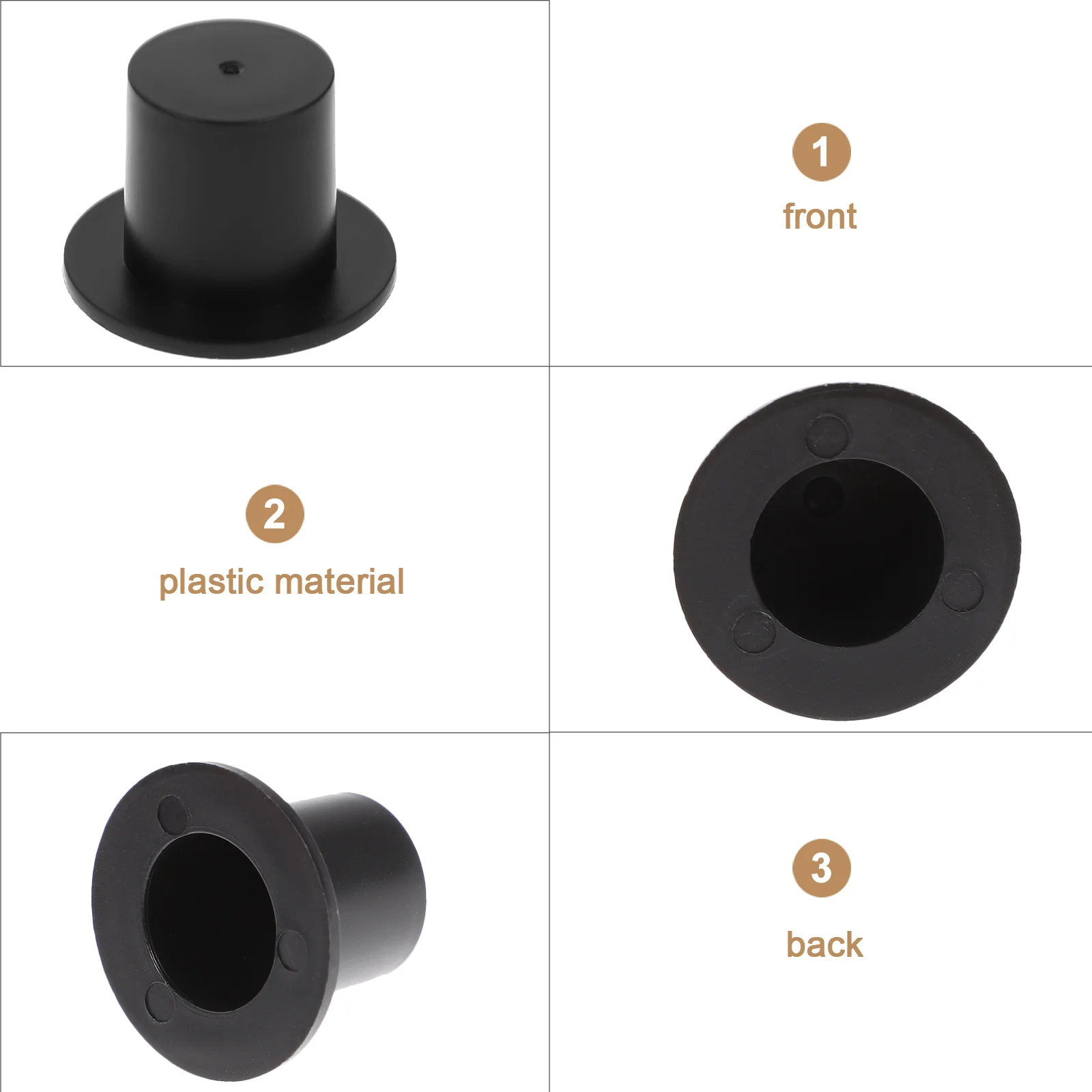 

150pcs Mini Clown Hat Decor Small Size Black Diy Craft Kids Party Decoration Accessories Pendant Supply For Holiday Festivals