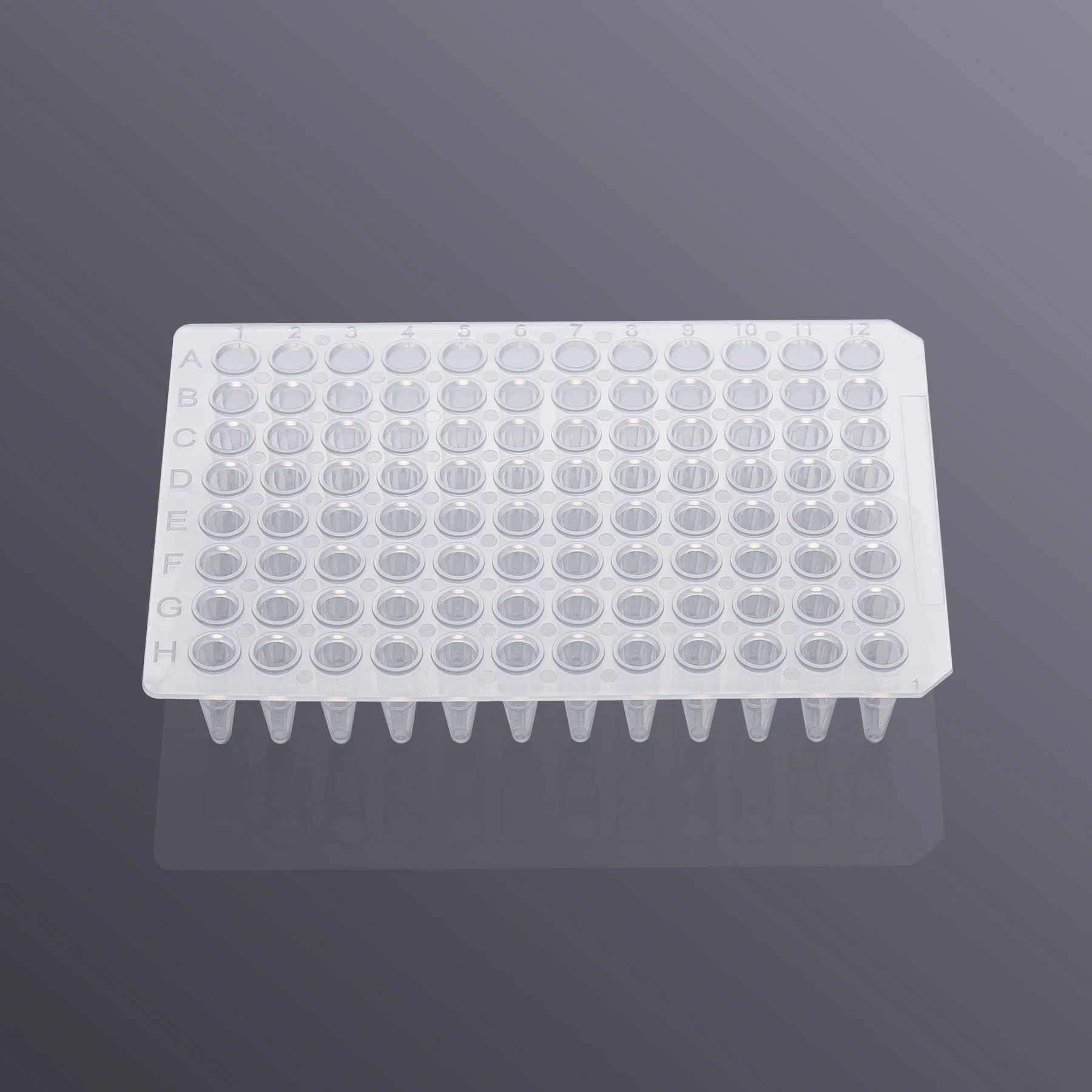 10pcs  96 well 0.2ml PCR microplate, no skirt, clear