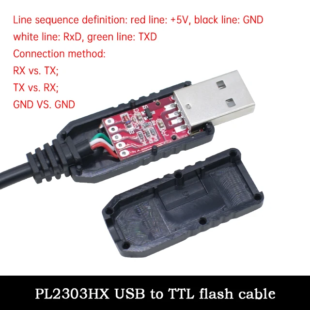 PL2303 USB para UART Módulo de cabo TTL FT232RL PL2303HX Transferência USB para TTL RS232 Módulo adaptador de porta serial CH340 Cabo de download