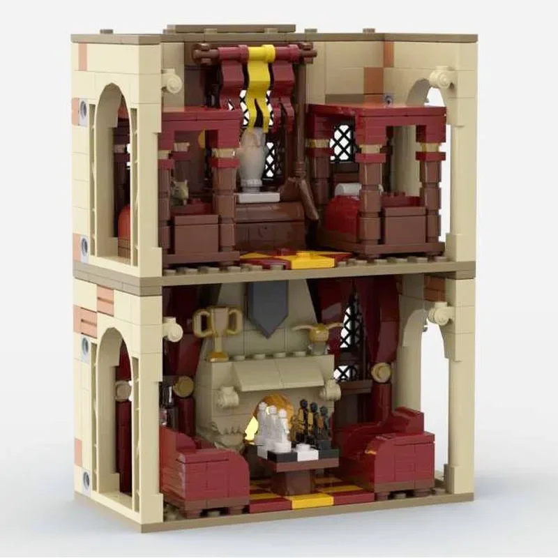 Moc Bouwstenen Architectuur Model Griffoendor Gemeenschappelijke RoomTechnologie Modulaire Blokken Geschenken Speelgoed Voor Kinderen DIY Sets Montage