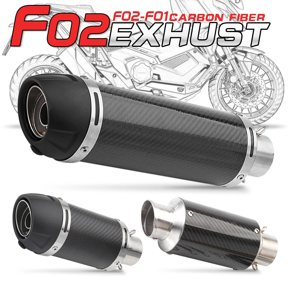 High Performance，motorcycle exhaust pipe silencer, Real carbon fiber, Universal, Original Inlet，Color laser logo