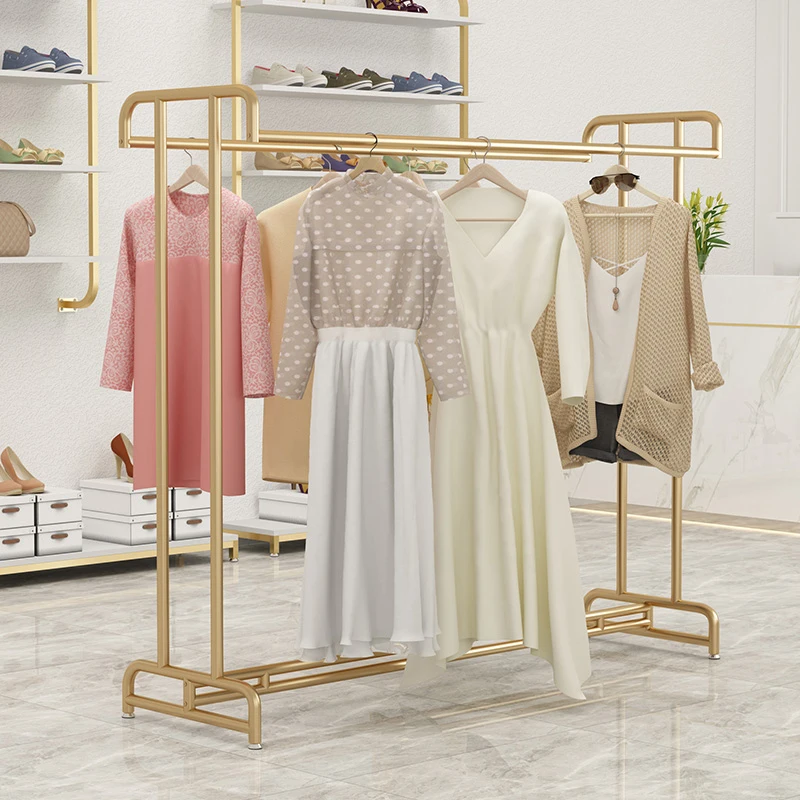 Clothing Store Display Rack Display Rack Zhongdao Rack Floor-to-ceiling Women's Clothing Store Children's Clothing Double Row