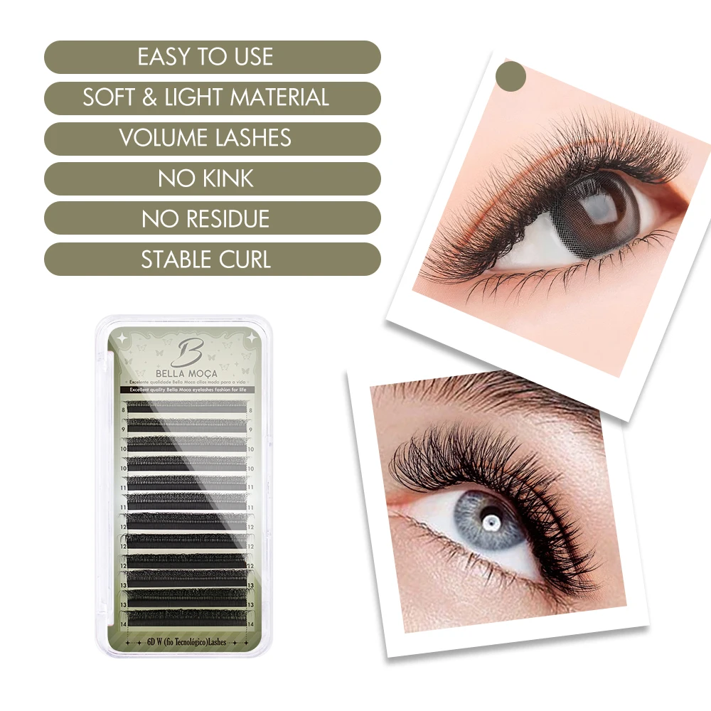 Bella moça 6D/7D/8D W Wimpernverlängerung Camellia Wimpern Superweiche Make-up-Tools für Profis