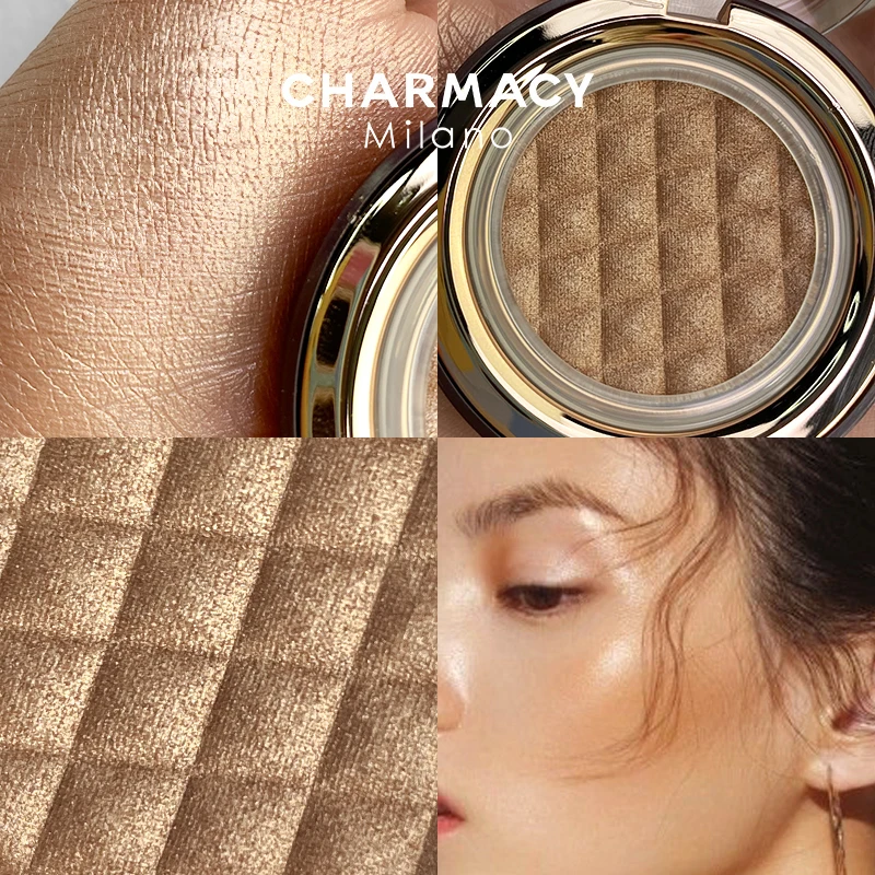 CHARMACY Highlighter Makeup Waterproof Long-lasting Brighten Bronzers Eyeshadow Palette Face Body Contour Shimmer Make Up