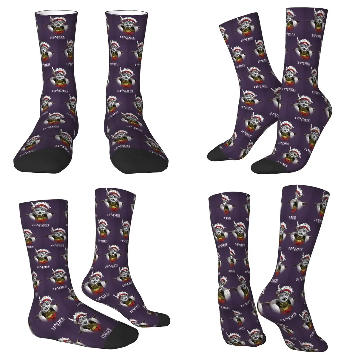 All Seasons Crew Stockings Role Playing Games Hades Socks Crazy Hip Hop Long Socks for Men Women Valentine's Day Gifts