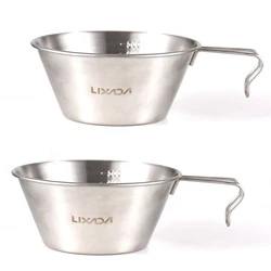 500ml Camping Sierra Cup Stainless Steel Measuring Cup Bowl for Outdoor Camping Backpacking Hiking 1pcs / 2pcs