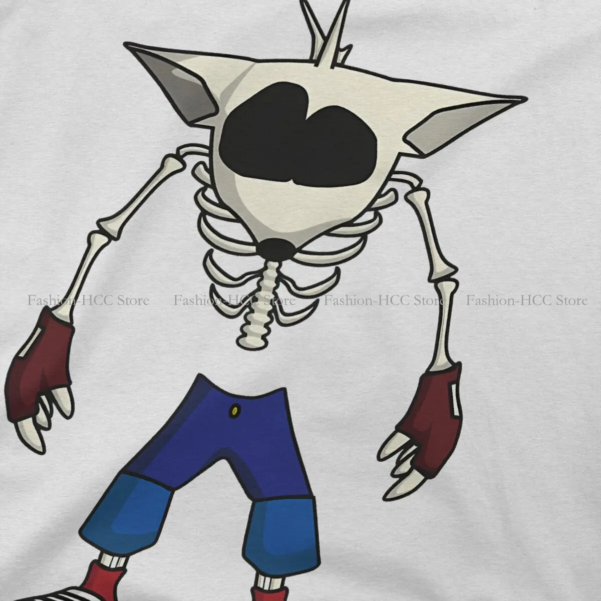 Skele Bandicoot Harajuku Polyester TShirt Crash Bandicoot Style Streetwear Casual T Shirt Men Tee