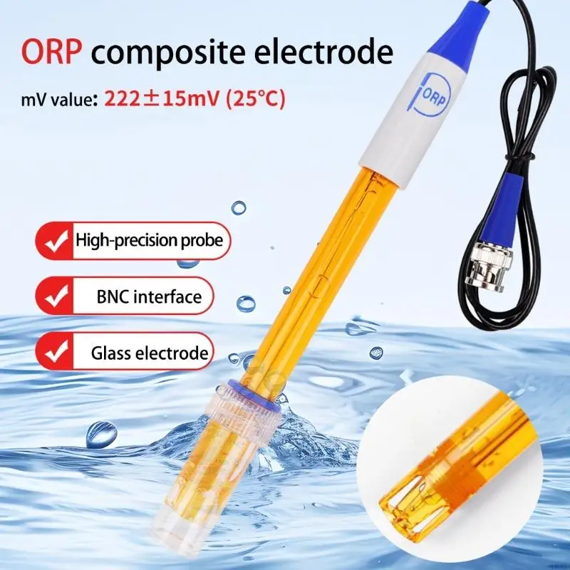 2025 BNC 인터페이스를 특징으로하는 새로운 실험실 등급 ORP 측정 전극 해수 수족관 수족관을위한 BNC 인터페이스 ORP 테스트 전극
