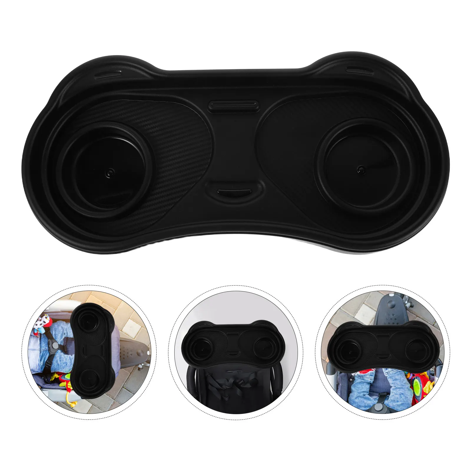 

Universal Stroller Snack Tray Panda Design ABS Material Secure Locking System Travel Accessories Child Snack Tray for Stroller