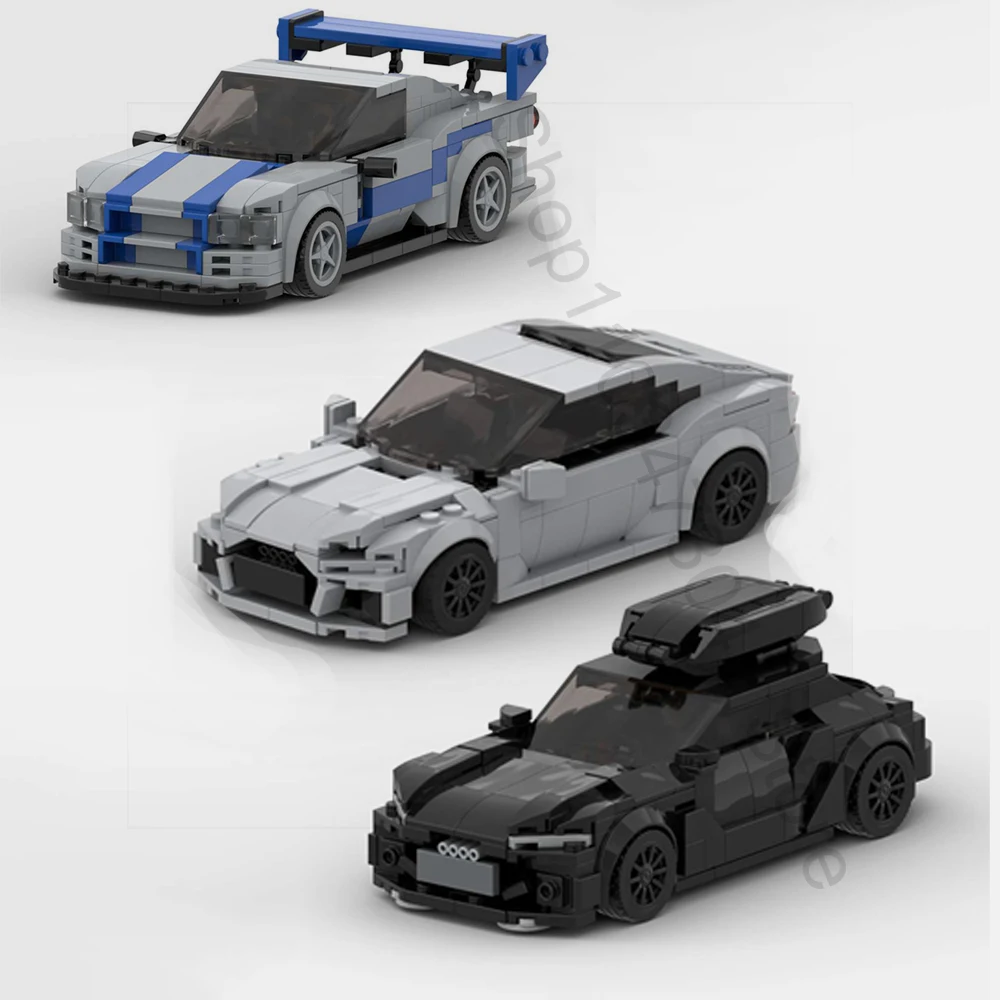 MOC Speed Champion Rally City Car Bricks Famous Brand Sports Car Model Building Blocks Technology Racing Toy For Kids Gift