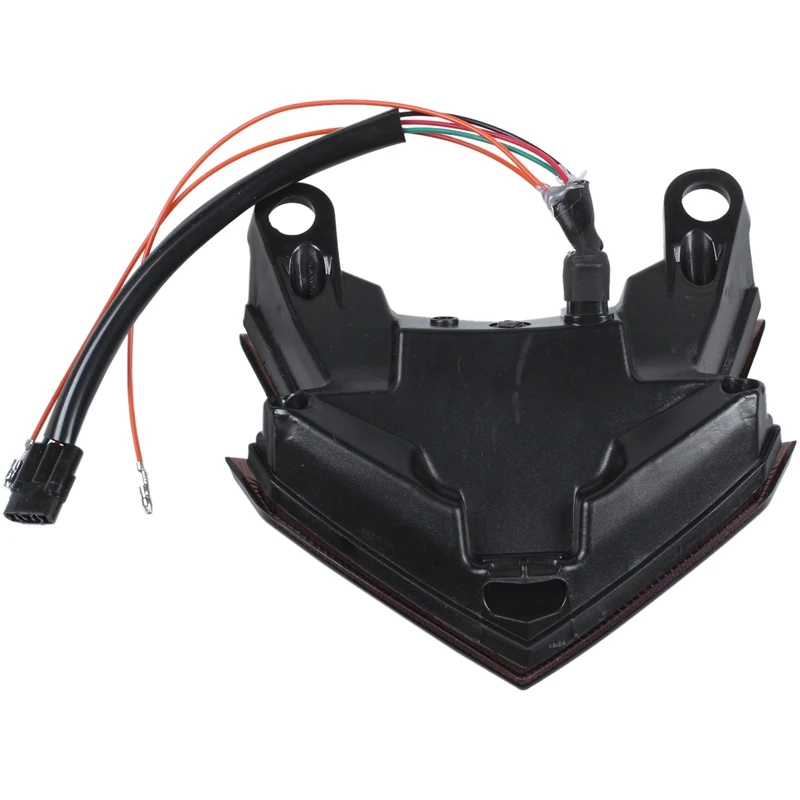 2X دراجة نارية الذيل ضوء LED بدوره إشارة أضواء الخلفية الفرامل وقف مقهى المتسابق مصباح الذيل ضوء لكاواساكي Z800 2013-2016 #6