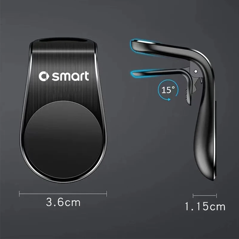 Magnetic Car Phone Holder Metal Stand Accessories For Smart Fortwo Forfour Forjeremy Forvision 453 Brabus Roadster Auto Interior