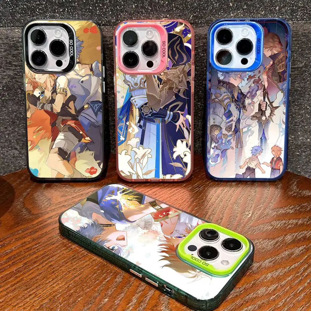Phaidon und Mydei Star Rail Handyhülle für iPhone 17 16 15 14 13 Pro Max Plus Matte Farbige Rückabdeckung