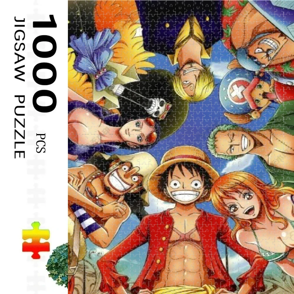 

1000 Pieces Anime One Piece Jigsaw Puzzle Home Decor Adults Puzzle Games Family Fun Floor Puzzles Educational Toys for Kids Gift