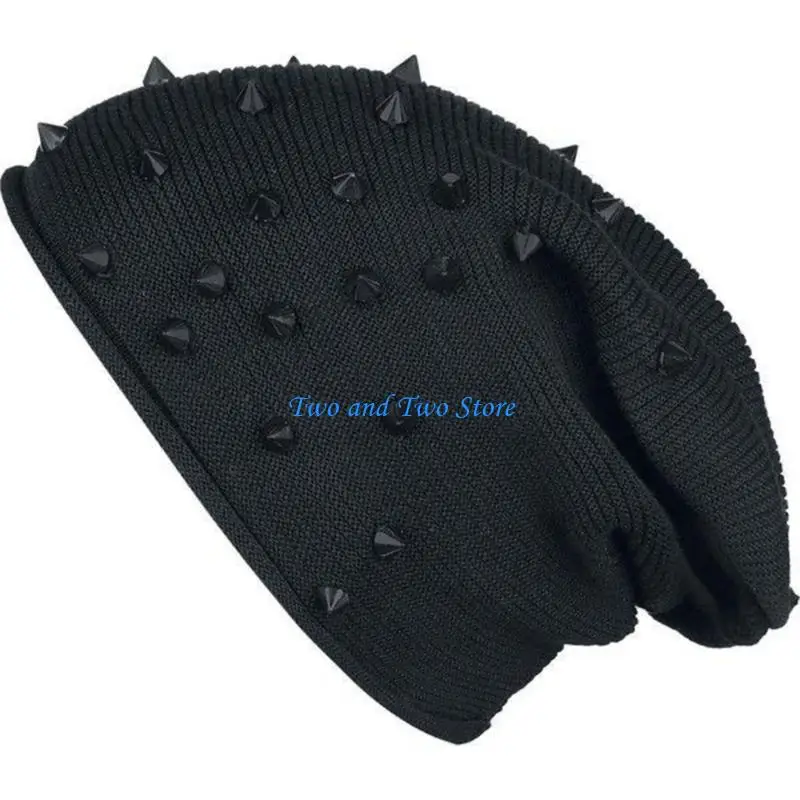 HX6F Eye-Catching Trendy Knitted Hat Breathable Adds Highlight for Trendsetter