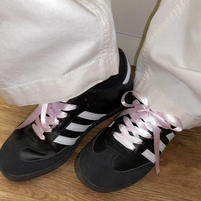 1Pair DIY Ribbon Laces Satin Glossy Ballet Style Silk Laces for Shoes