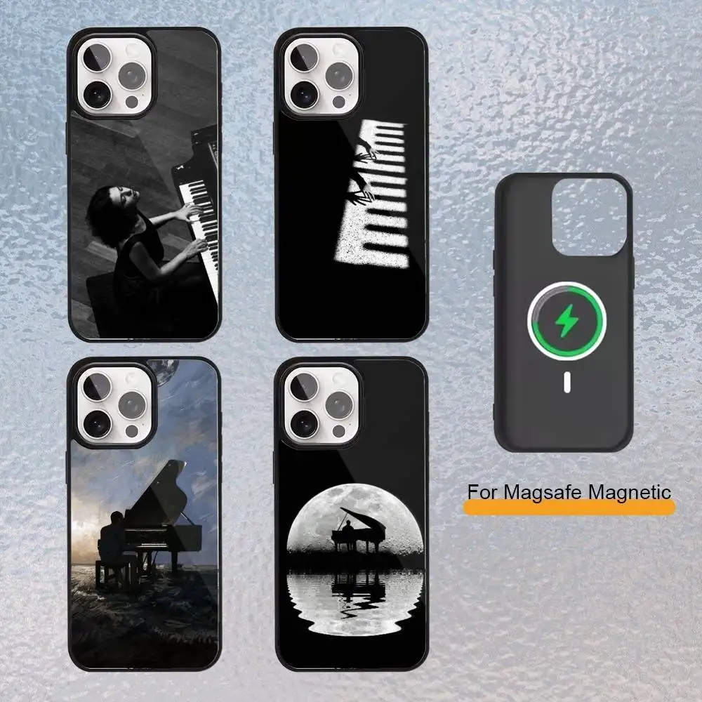 

A-Art P-Piano Phone Case for iPhone 17,16,15,14,13,12,11 Plus,Pro Max Magnetic Wireless Charging Cover