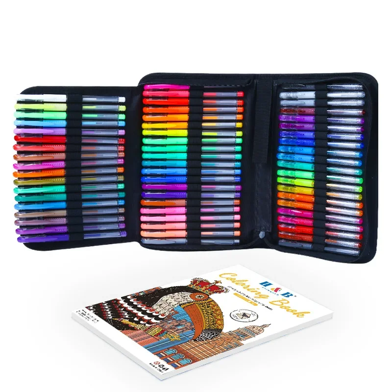 

Wholesale 60 Colors with 60 Refills Gel Pens Adults Coloring Books Drawing Doodling Crafts Scrapbooking Journaling