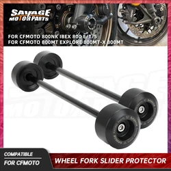 2025 800MT 800NK Rear Front Axle Fork Crash Slider For CFMOTO 800MT-X 800MT Explore IBEX 800 E/T/S Motorcycle Wheel Protector