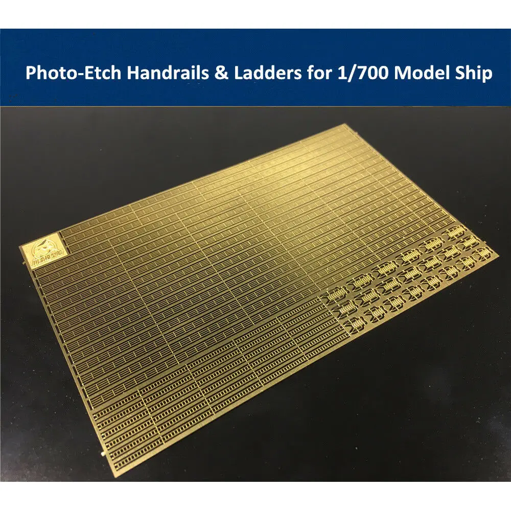 Copper Etched Railing Components for 1:700 Scale For model Ships Supporting Accurate Representation of Real Shipboard Features