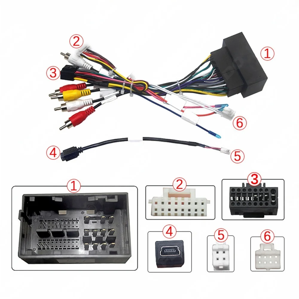 CAN Bus Radio Wiring Harness Car Android System Cable Adapter for Fiat 500L Doblo Punto Bravo Ducato