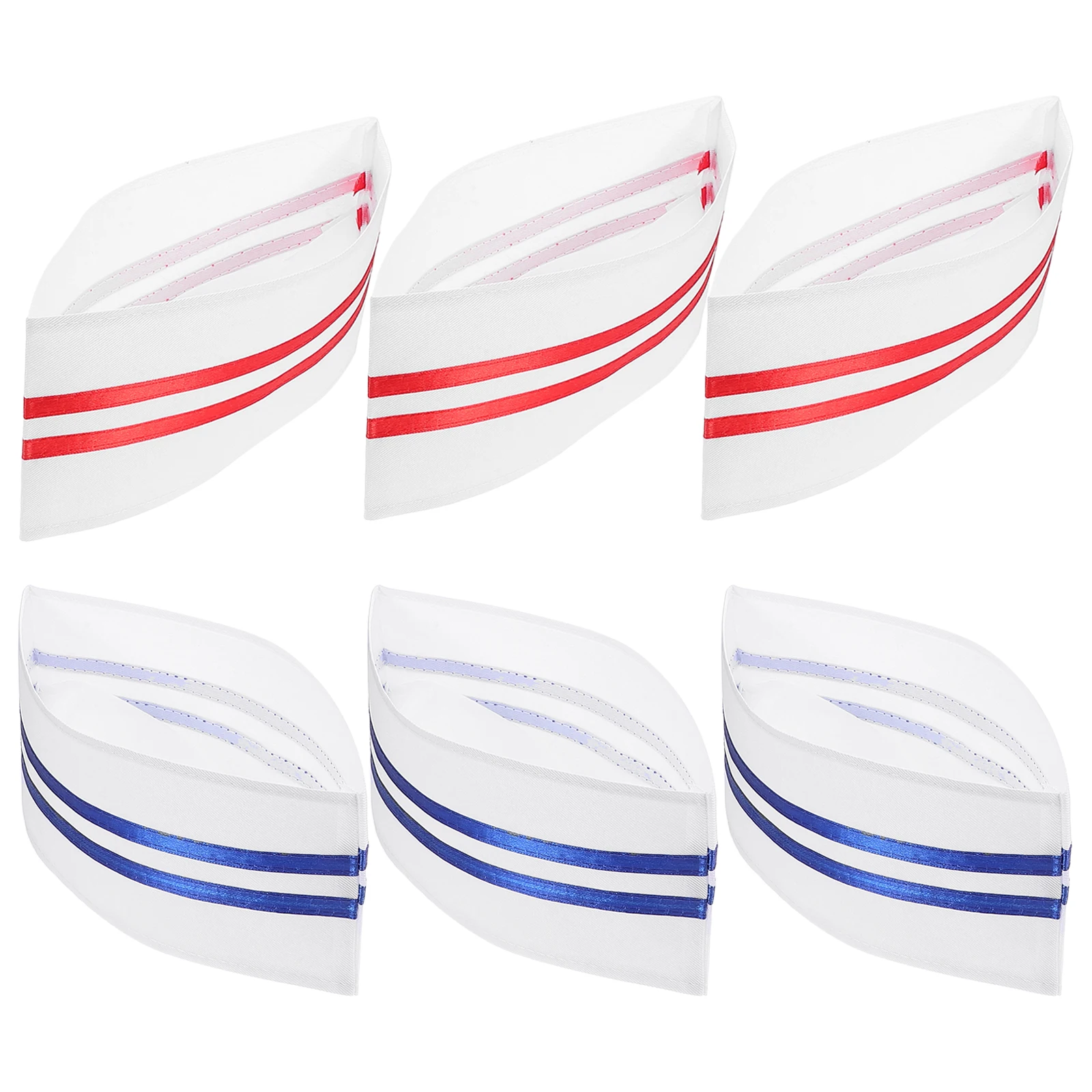 

6pcs Chef Hat Adult Kitchen Hat Polyester Cloth Unisex Chef Cap Hair Cover Restaurant Theme Waiter Hats Easy Maintenance