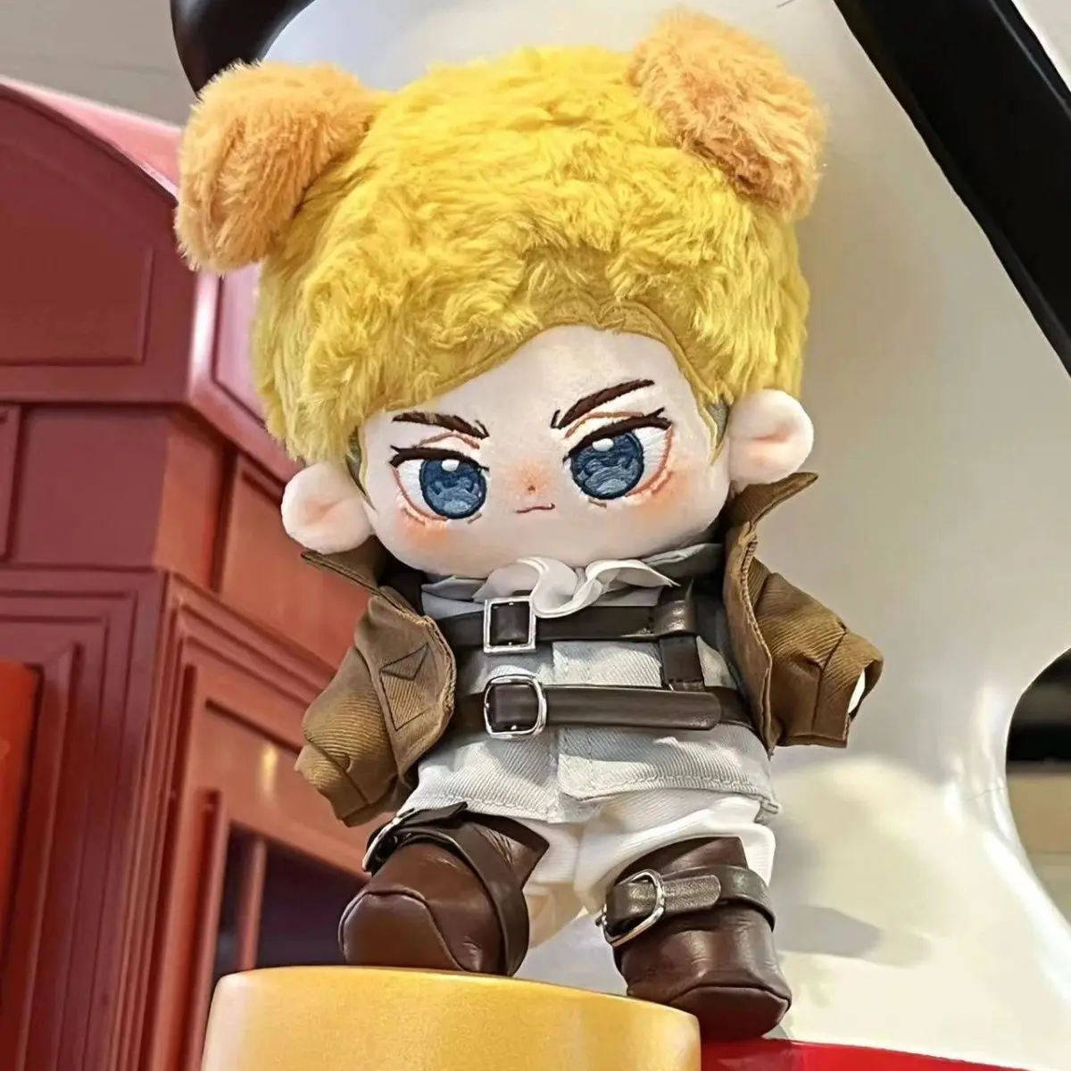 Erwin Smith Schattige 20Cm Gevulde Pluche Pop Cos Anime Aanval Op Titan Katoenen Pop Voor Kinderen Volwassenen Cartoon Verzamelbare Poppenspeelgoed