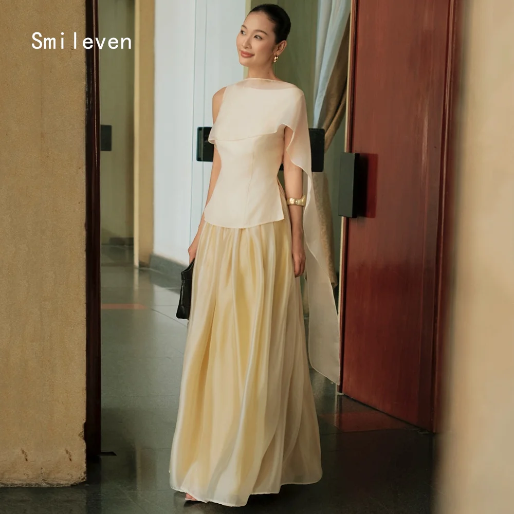 

Smileven Luxury Mermaid Prom Dress O Neck Party Gowns Sleeveless Color Contrast Formal Occassion Dress Customized 2026