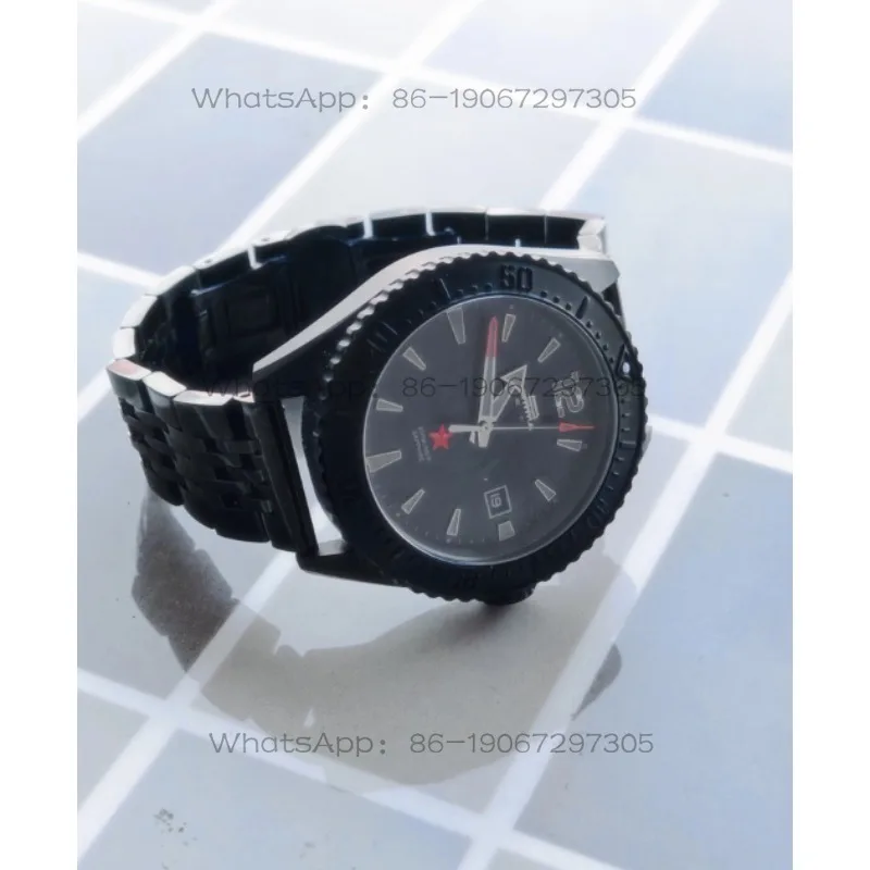 Mechanical Men's Men's Dark Black Dive Watch Diving Style Men's Wristwatch