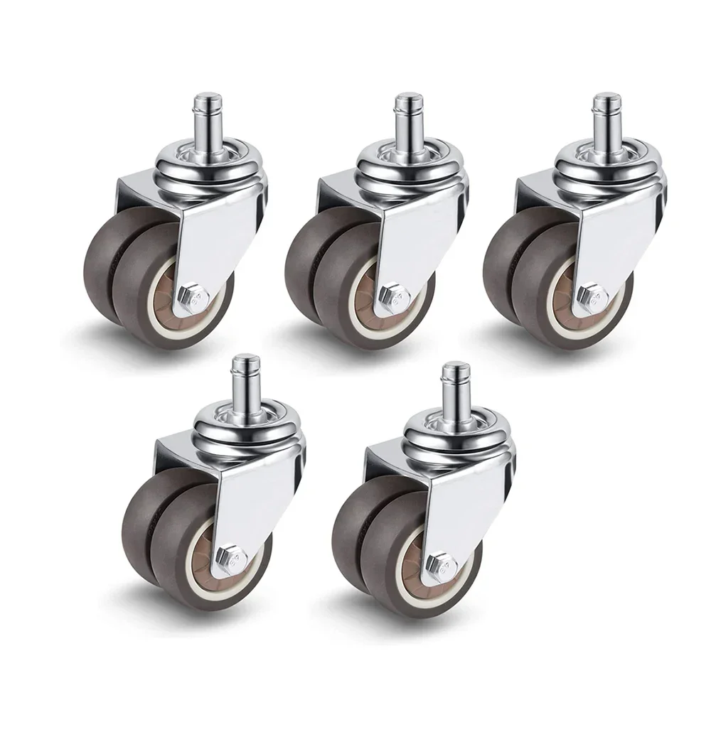 yes2 inch Office Chair Wheels For Computer Gaming Chair Replacement Rubber Casters Safe for Hardwood Floor and Carpet Set of 5