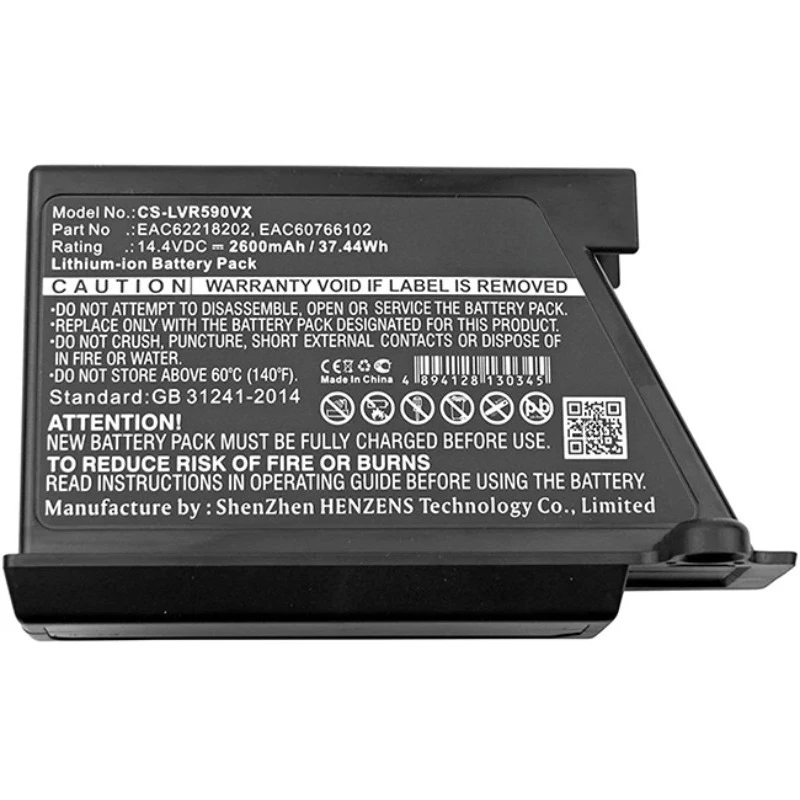 High-Quality VR34406LV 14.4V 2600mAh Rechargeable Battery for LG EAC62218202 EAC60766102 EAC60766103 EAC60766104 Robot Vacuum