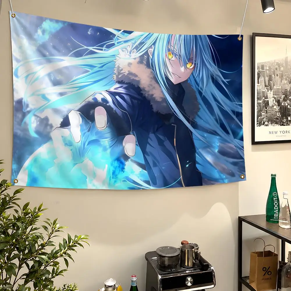 Anime TenSura S4 Reincarnated Slime Flags Wall Hanging Flag Banners For Birthday Parties Outdoor Bedroom Dorm Room Decor