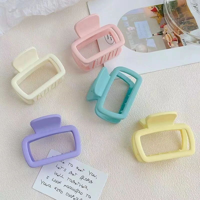 6pcs Fashion Square Small Grab Clip Feminine Back Head Princess Head Shark Clip Fashion Everything Hair Clip Headpiece