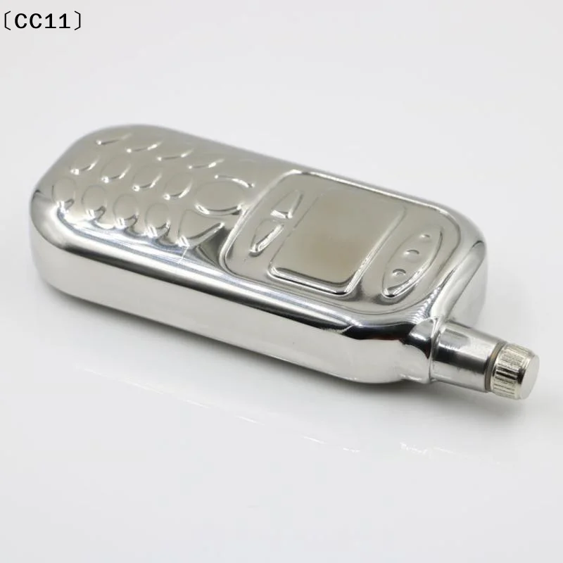 Practical-Stainless Steel Hip Flask Liquor Drink Phone Shaped Hip Flask Flagon Whisky Pot Pocket Container〔CC11〕