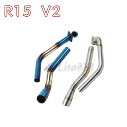 Motorcycle Full Exhaust Escape System Modifed Pipe For Yamaha YZF-R15 R125 MT125 MT-15 2008-2018 V1 V2 Muffler Exhaust Pipe