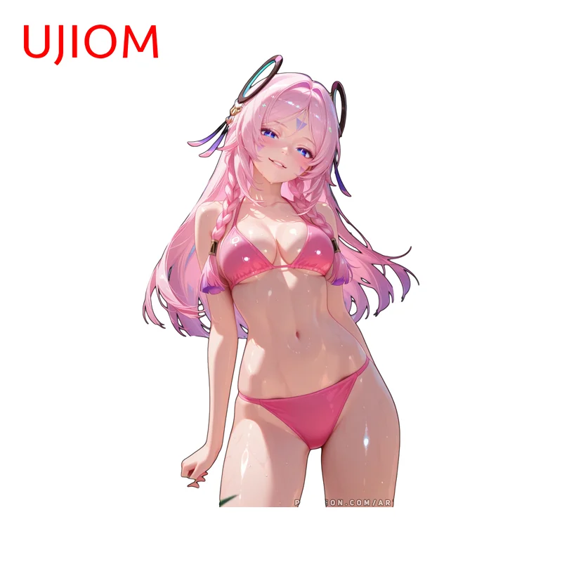 UJIOM Seductive Genshin Impact Citlali Bikini Graffiti Wall Sticker Edgy Scratch Proof Adhesive Decal Adhesive Wallpapers Decor