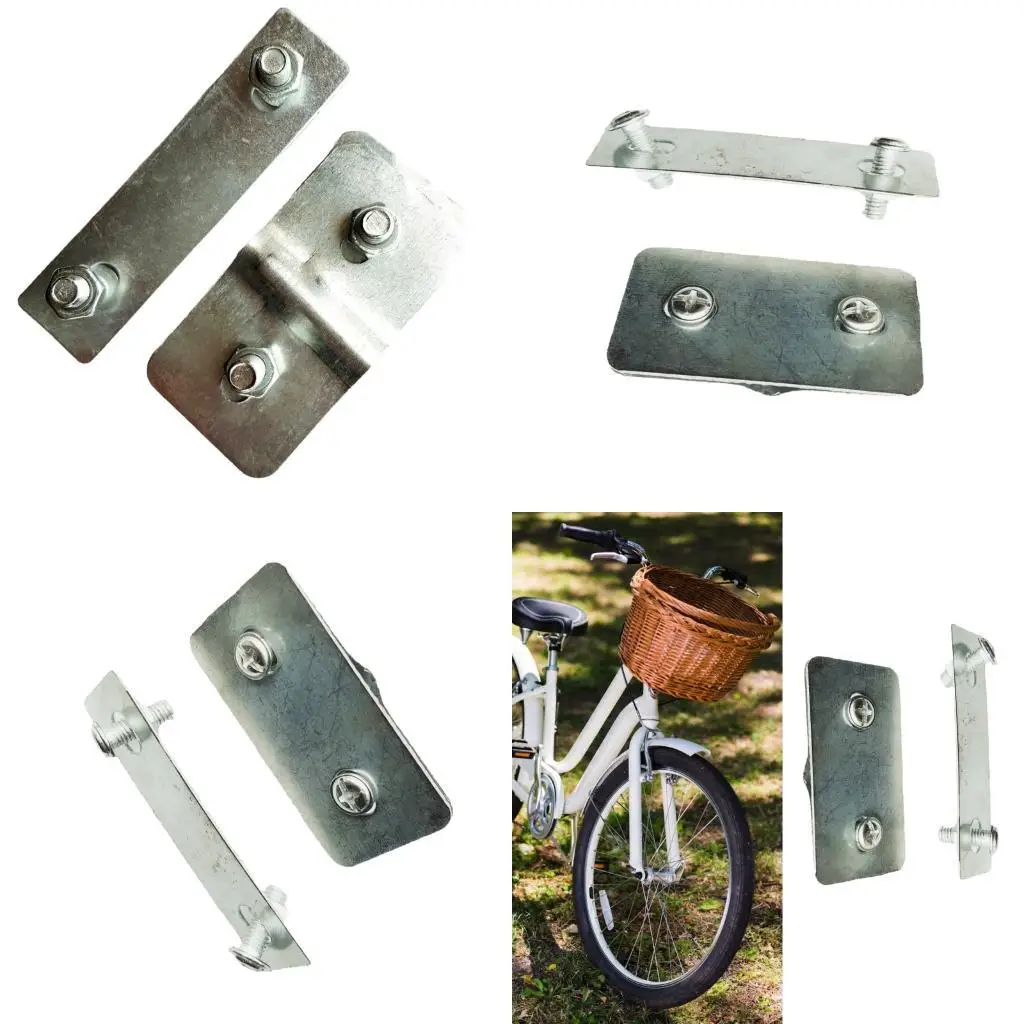 

Y1UC Metal Bicycles Cargo Basket Brackets Quick Installation Bike Basket Mounting