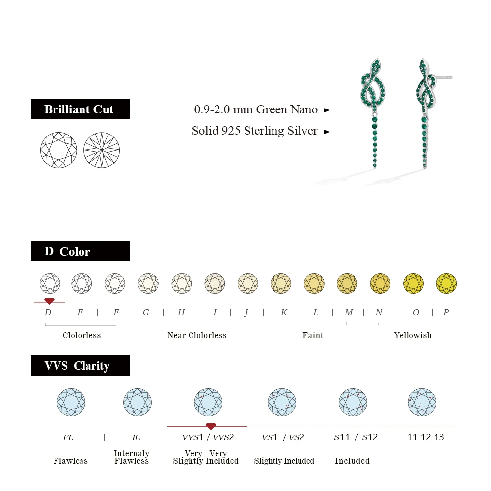 ATTAGEMS New Year Snake Earrings For Women Artificial Emerald 100%  925 Sterling Silver Party Jewelry Gift With Mysterious Luck