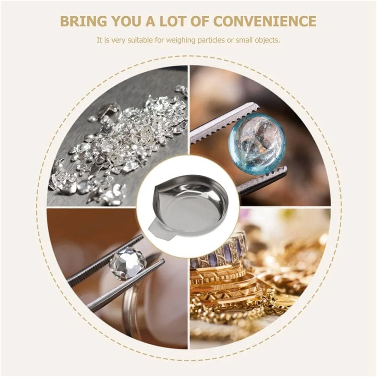 

A95U Weigh Boats Scale 2pcs Weighing Boats Stainless Steel Scale Tray Weighing Plate Lab Dish Containers Weight Tray
